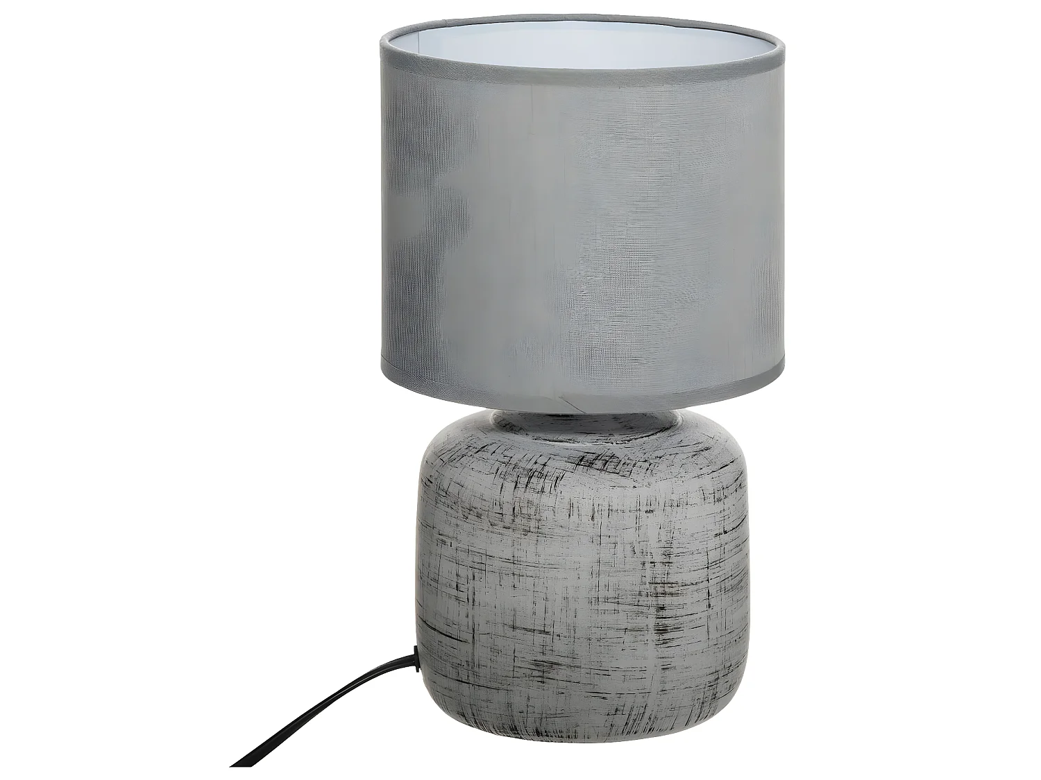 Lampe en Céramique Grise H 26,5 cm