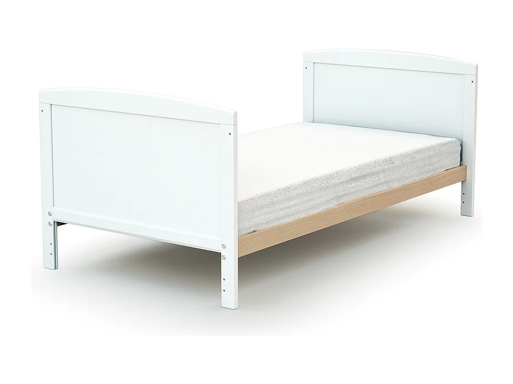 Cama de bebe convertível ESSENTIEL de madeira Branco e Faia 70 x 140 cm