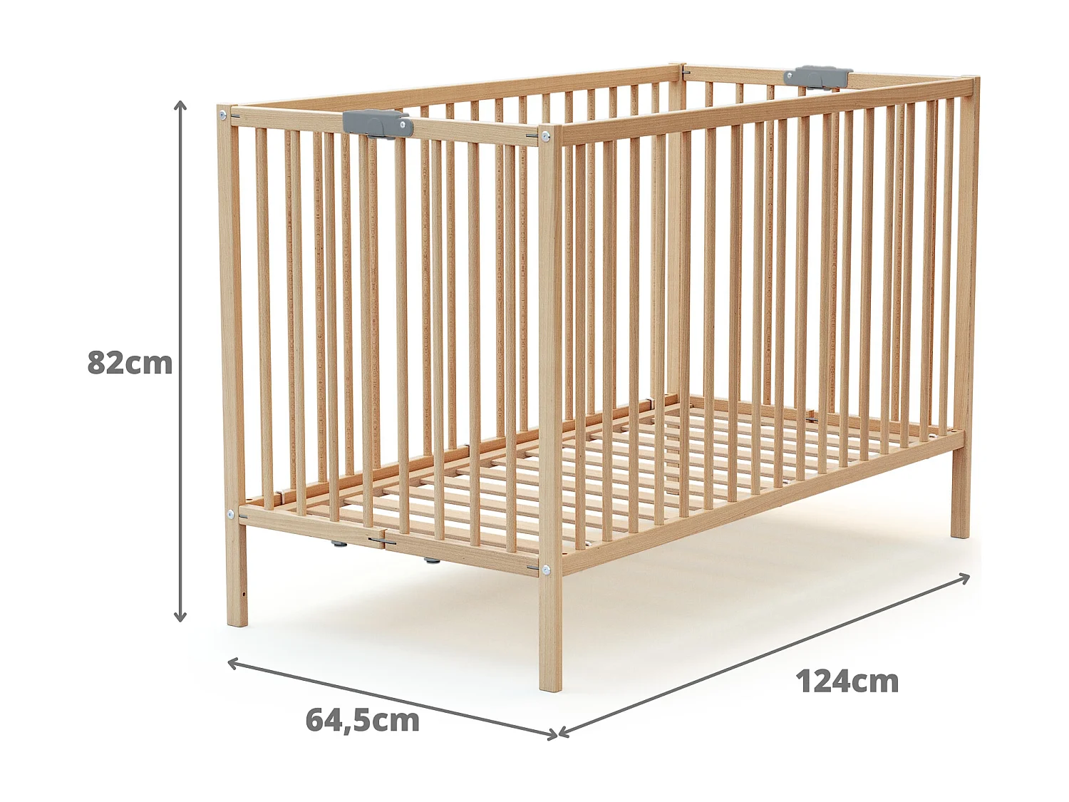 WEBABY Lit bébé pliant en bois
