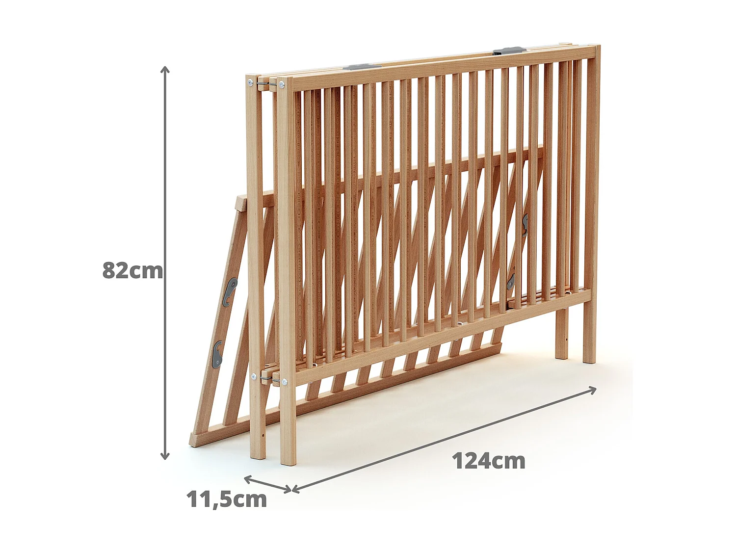 WEBABY Lit bébé pliant en bois
