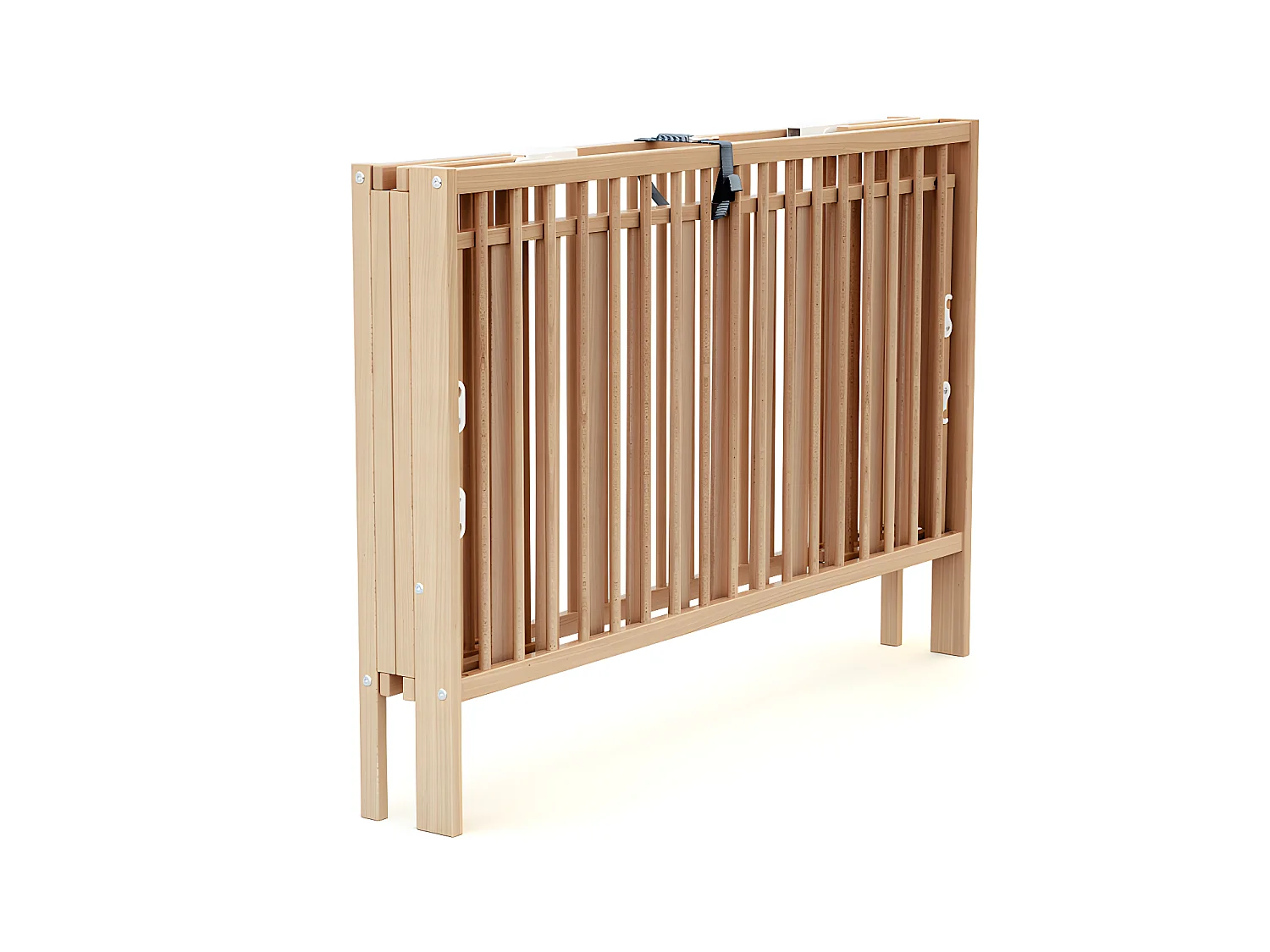 Lit bébé pliant en bois ESSENTIEL Hêtre Verni 60 x 120 cm