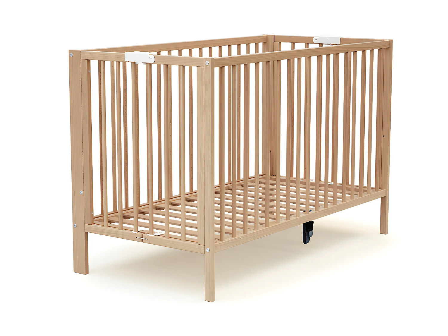 Lit bébé pliant en bois ESSENTIEL Hêtre Verni 60 x 120 cm