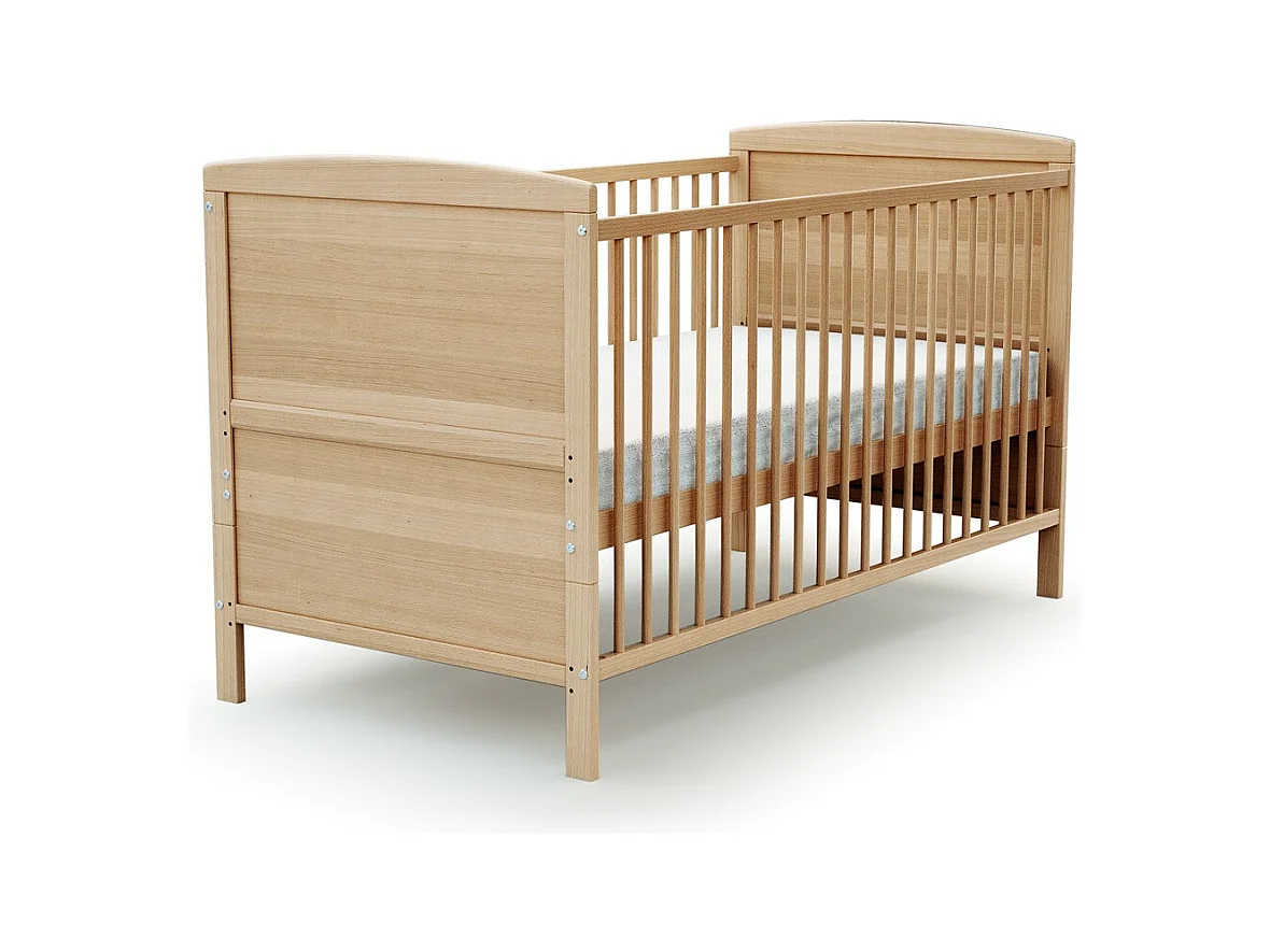 Lit bébé évolutif en bois ESSENTIEL Hêtre Verni 70 x 140 cm