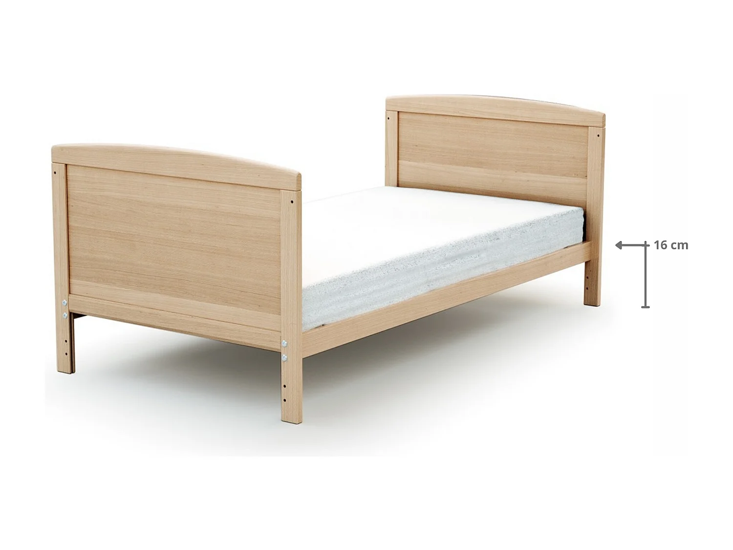 Cama de bebe convertível ESSENTIEL de madeira Faia envernizada 70 x 140 cm