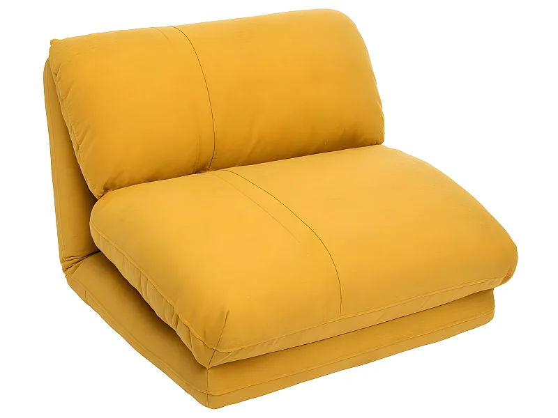 Chauffeuse multi-position 1 Place tissu Jaune Moutarde