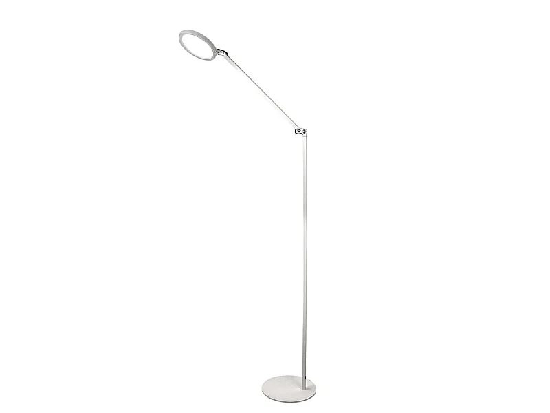 Regina - Lampadaire LED blanc orientable en métal H.135 cm Fabas Luce - Lumière LED 9W intégrée CCT (3000K 4000K 5000K 6000K)