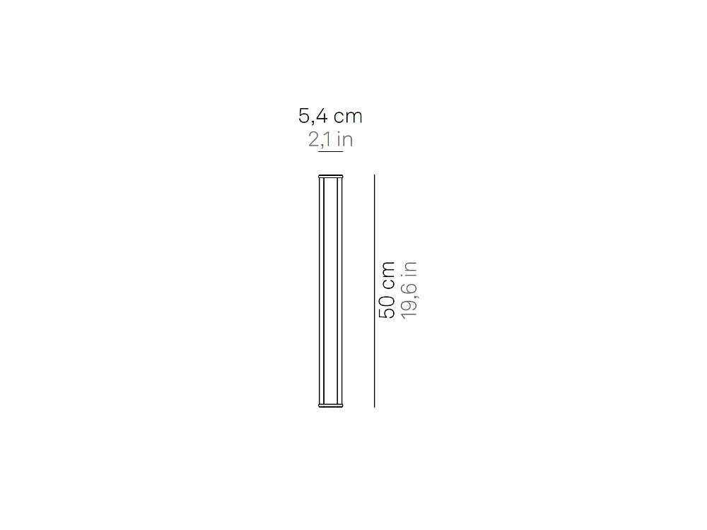 Pencil - Módulo de luz a batería Zafferano, pequeño, portátil y recargable, IP65, regulador táctil, altura 50 cm, gris oscuro