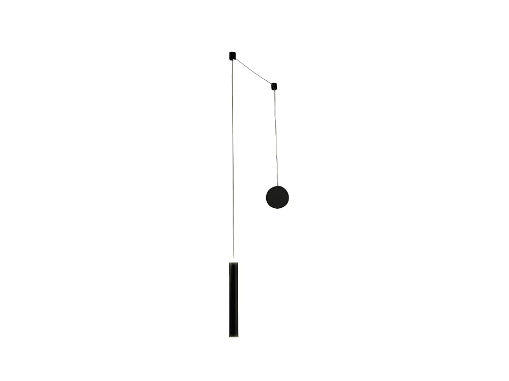 Suspension décentralisée Prado noir mat - Fabas Luce - LED 6,5 W dimmable - Montage décentralisé
