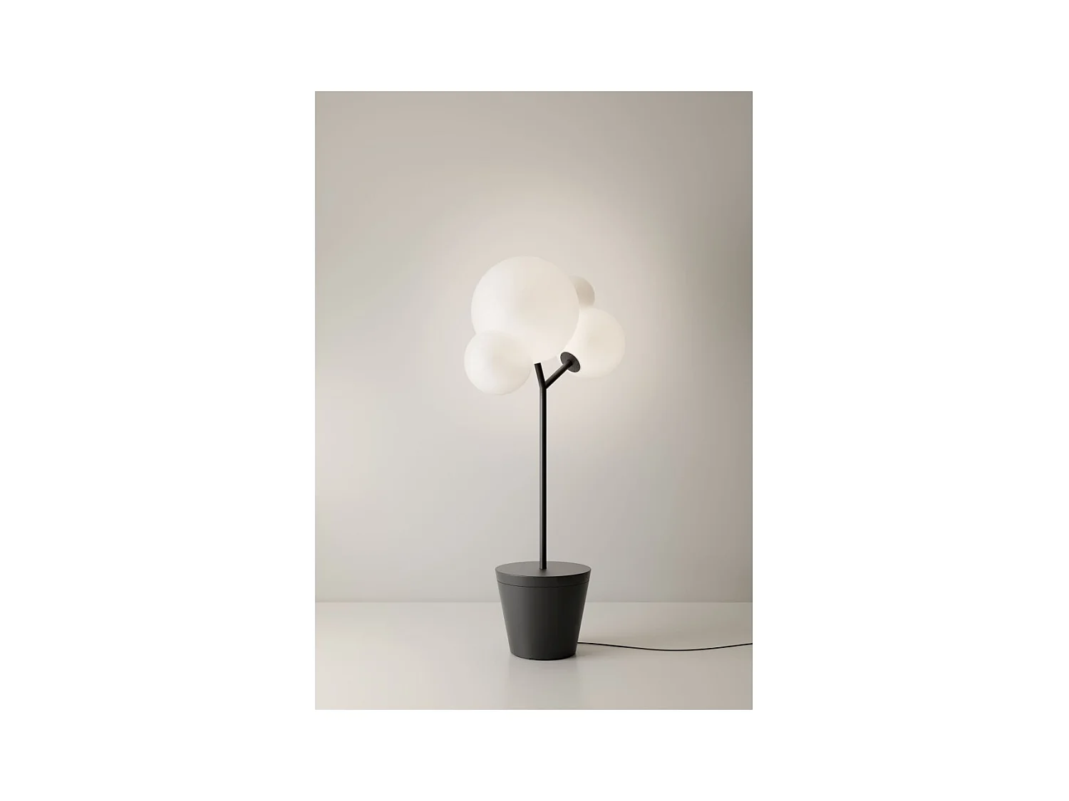 Lampadaire Zafferano - Tree of Light pour intérieur et extérieur, noir - Lampadaire LED E27 - Base réglable