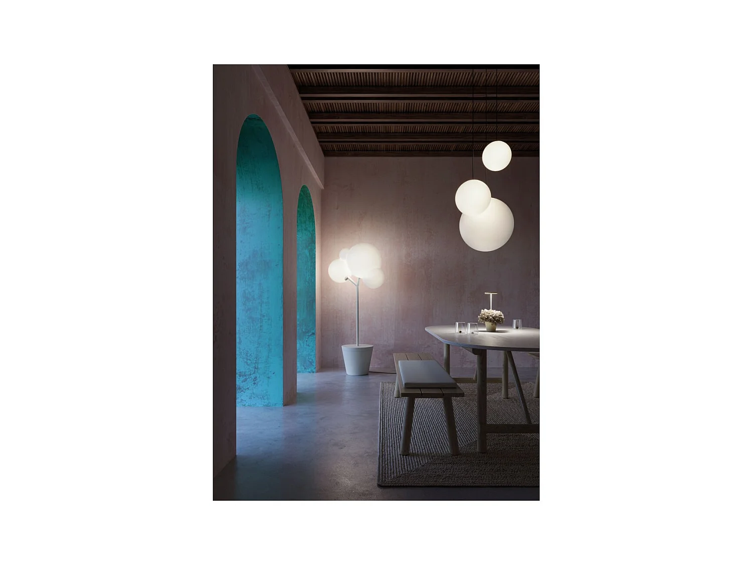 Lampadaire Zafferano - Tree of Light pour intérieur et extérieur, noir - Lampadaire LED E27 - Base réglable