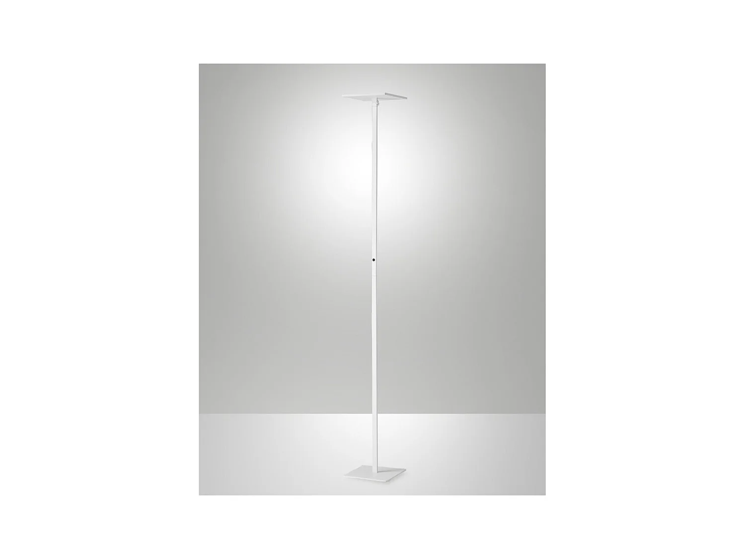 Ideal – Verstellbare weiße LED-Stehleuchte aus Metall, H. 180 cm, Fabas Luce – Integriertes 35-W-LED-Licht, CCT (3000 K, 4000 K, 5000 K, 6000 K)