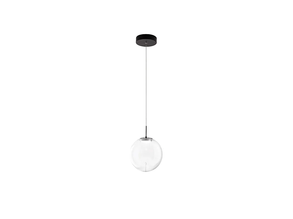 Ariel - Suspension simple transparente de Fabas Luce - LED 14W dimmable - Plafonnier design moderne