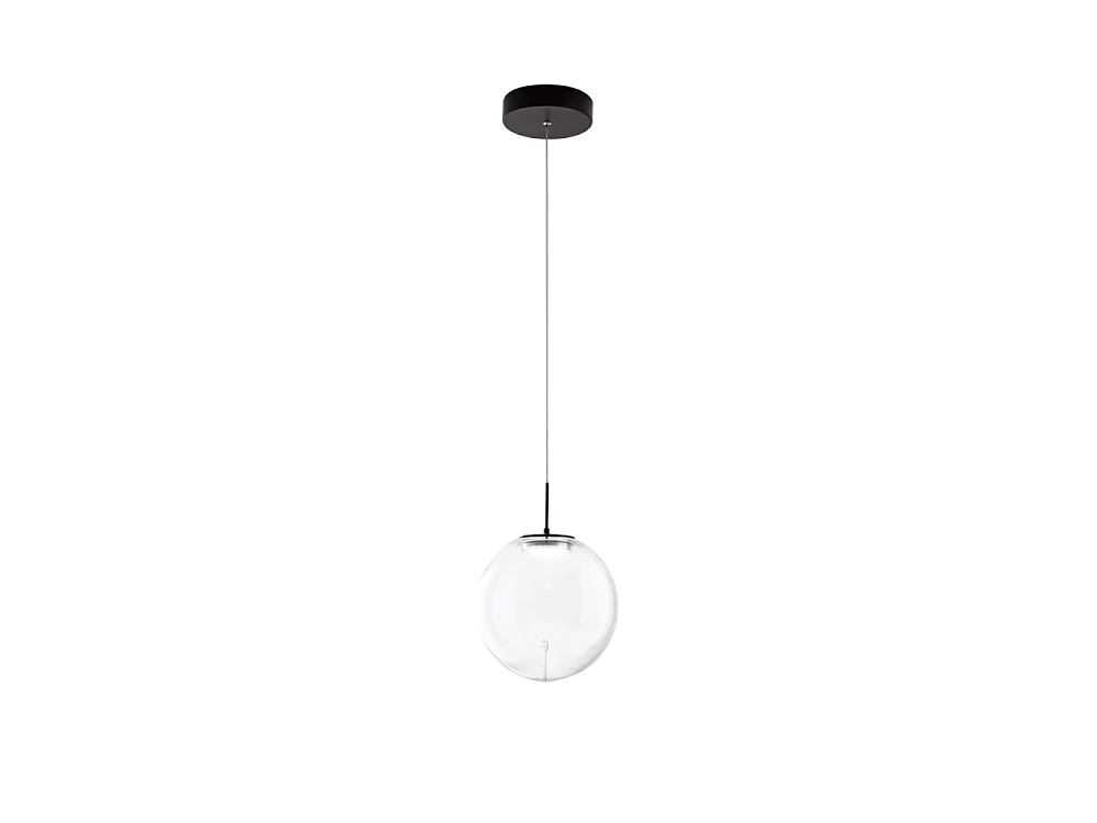 Ariel - Lampada a sospensione singola trasparente di Fabas Luce - Led 14W dimmerabile - Lampada da soffitto design moderno