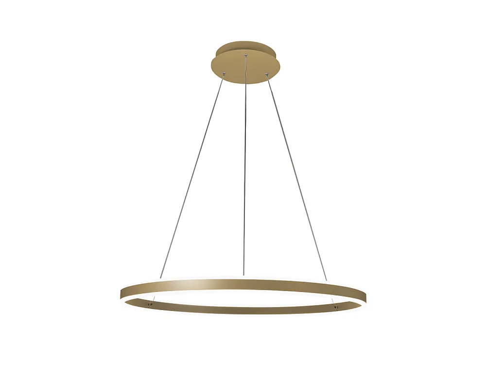 Lámpara colgante LED Palau 64W 3000K regulable Ø80 cm Oro mate - Lámpara de araña de metal y metacrilato