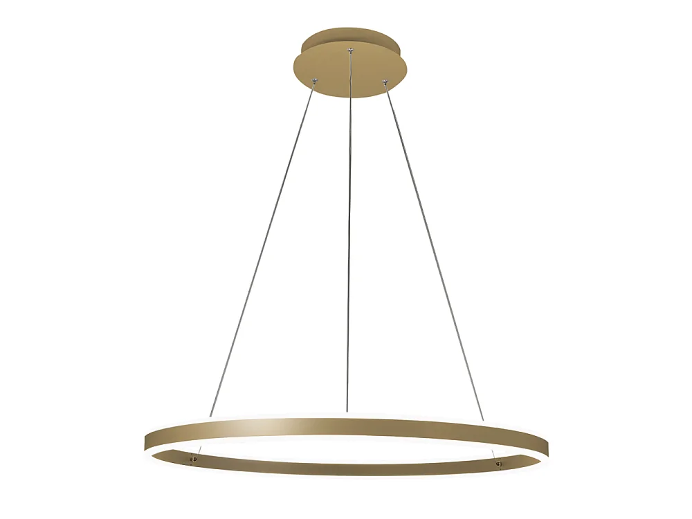 Palau LED-Pendelleuchte 64W 3000K dimmbar Ø80 cm Mattgold - Kronleuchter aus Metall und Methacrylat