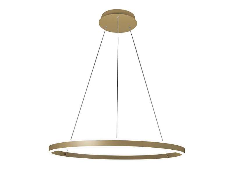 Suspension LED Palau 64 W 3000K à intensité variable Ø 80 cm Or mat - Lustre en métal et méthacrylate