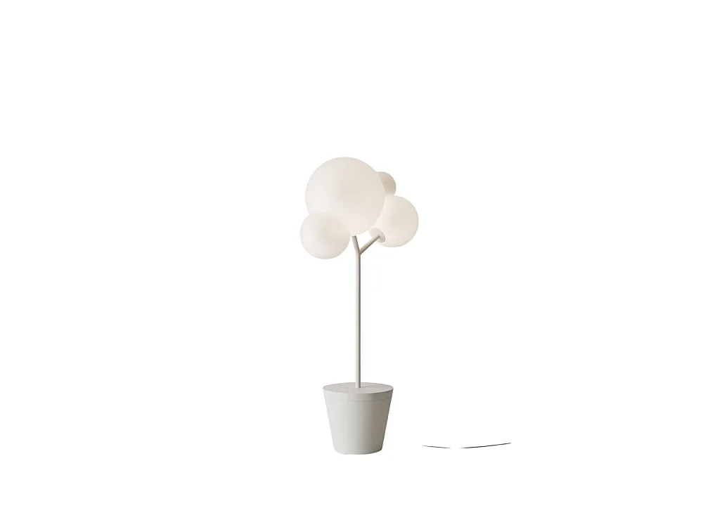 Zafferano - Lampadaire Tree of Light pour extérieur et intérieur, blanc - Lampadaire LED E27 - Surface d'appui réglable