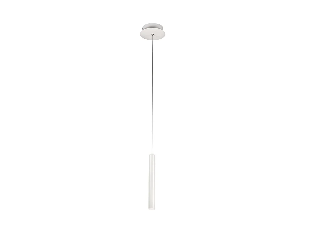 Lampada a sospensione singola bianco Prado di Fabas Luce - LED 6,5W dimmerabile, design moderno