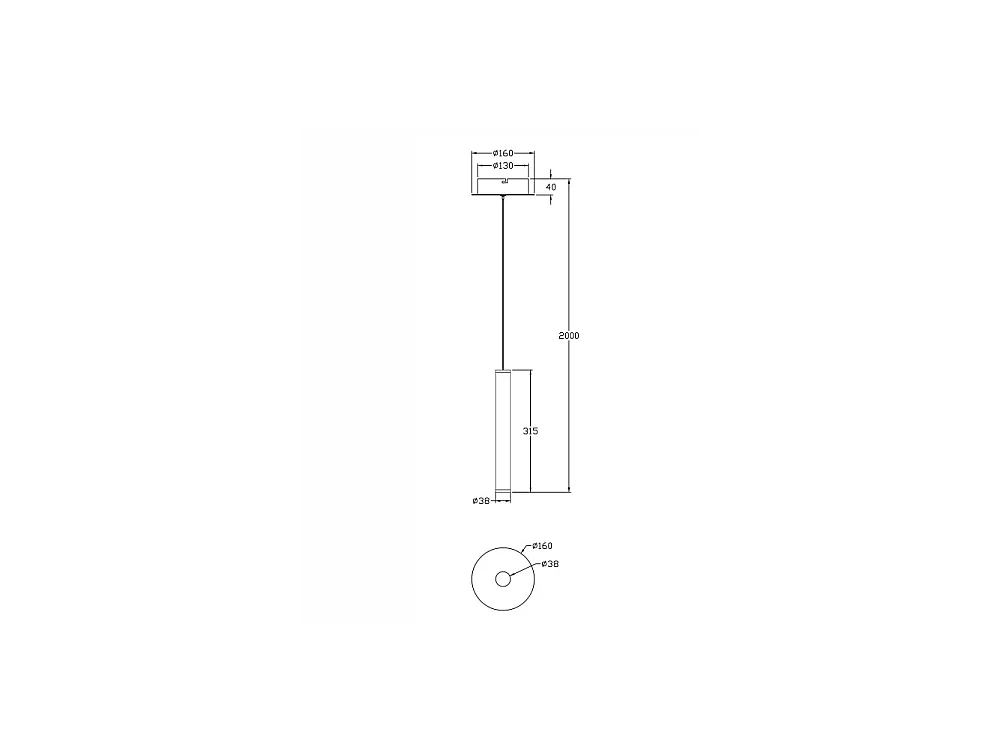 Prado enkelt pendellampe i hvid af Fabas Luce - 6,5W dæmpbar LED, moderne design