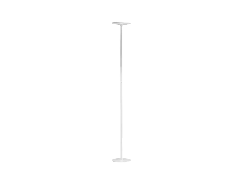 Regina – Runde, verstellbare LED-Stehleuchte aus weißem Metall, H. 180 cm, Fabas Luce – Integriertes 35-W-LED-Licht, CCT (3000 K – 6000 K)