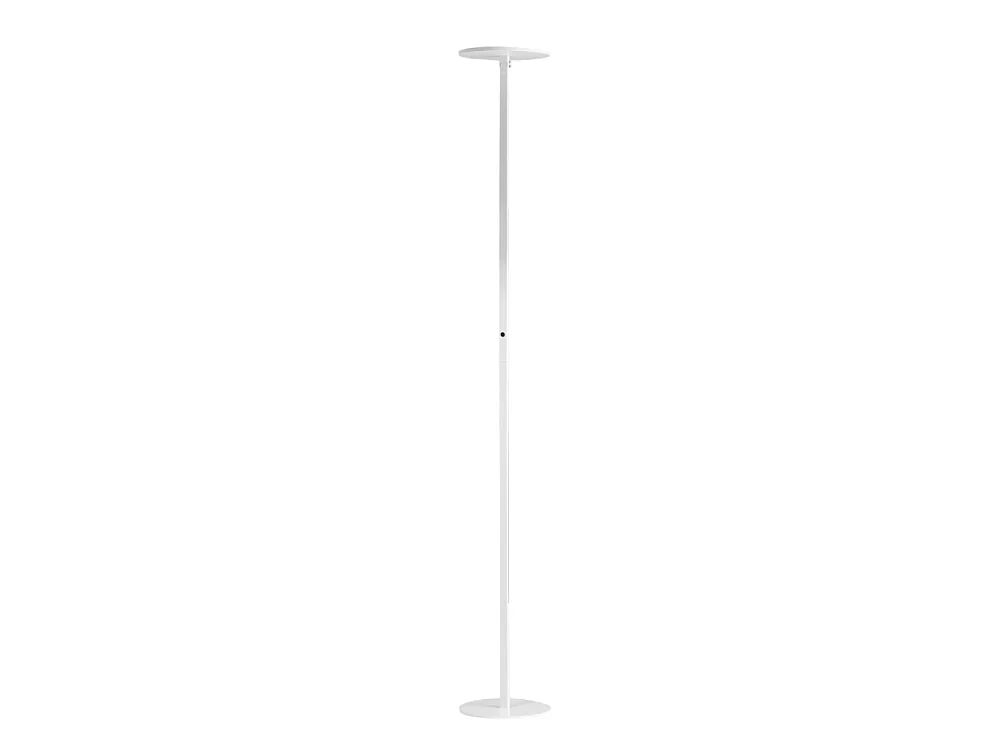 Regina - Lampadaire LED rond blanc réglable en métal H.180 cm Fabas Luce - Éclairage LED 35 W intégré CCT (3000K-6000K)