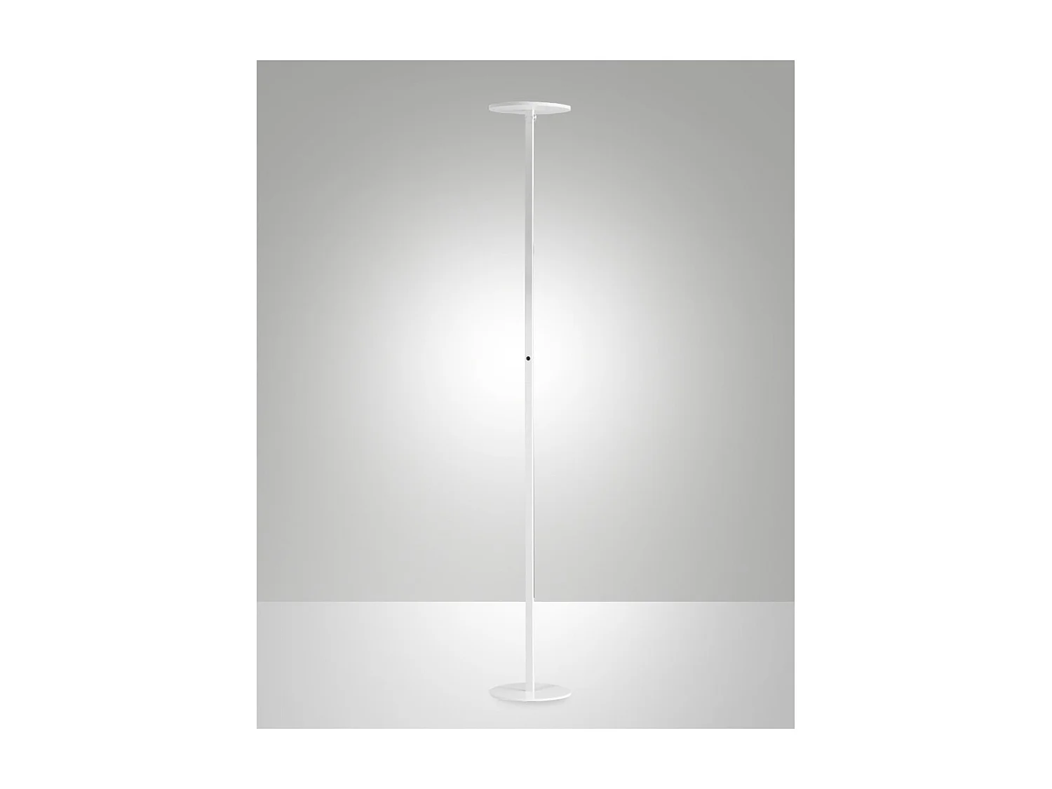 Regina - Lampadaire LED rond blanc réglable en métal H.180 cm Fabas Luce - Éclairage LED 35 W intégré CCT (3000K-6000K)