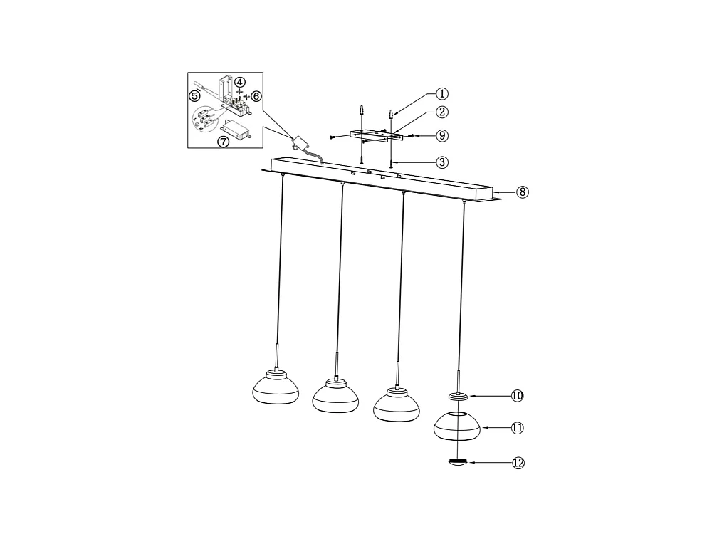 Arabella - Fabas Luce 4-lichts hanglamp - 32W LED - Wit Modern design