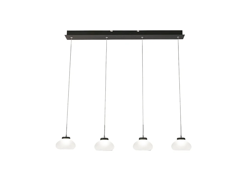 Arabella - Lampada a sospensione 4 luci Fabas Luce - LED 32W - Bianca Design moderno