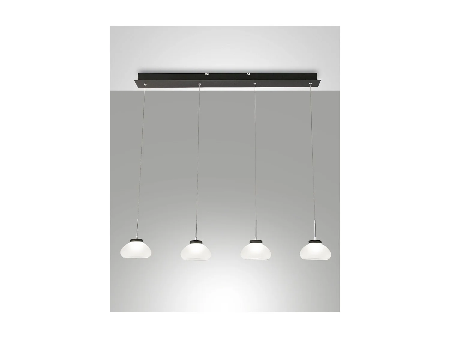 Arabella - Lampada a sospensione 4 luci Fabas Luce - LED 32W - Bianca Design moderno