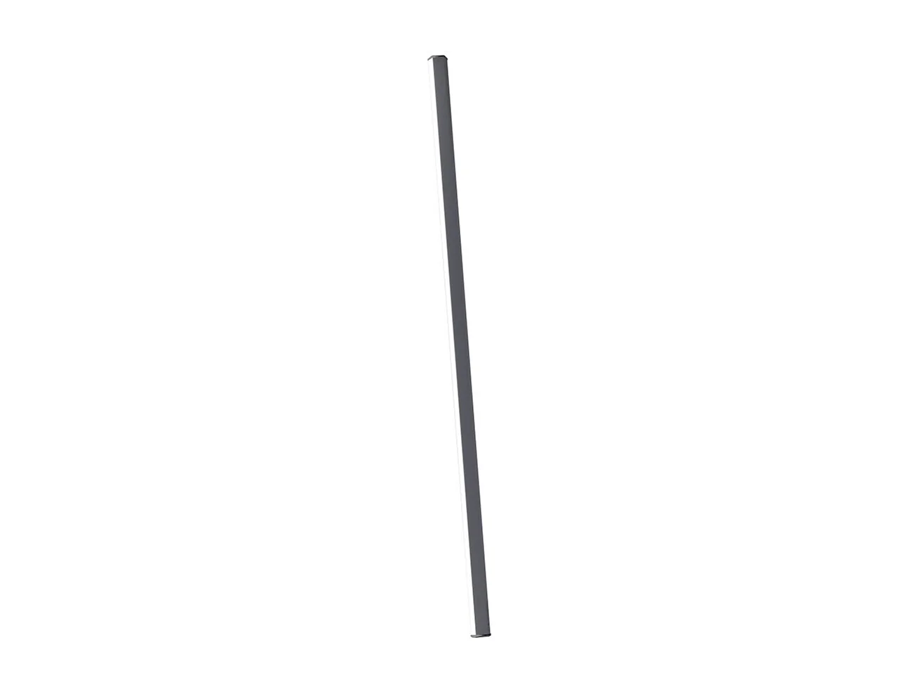 Pencil - Módulo de luz a batería Zafferano, grande, portátil y recargable, IP65, regulador táctil, altura 146 cm, gris oscuro
