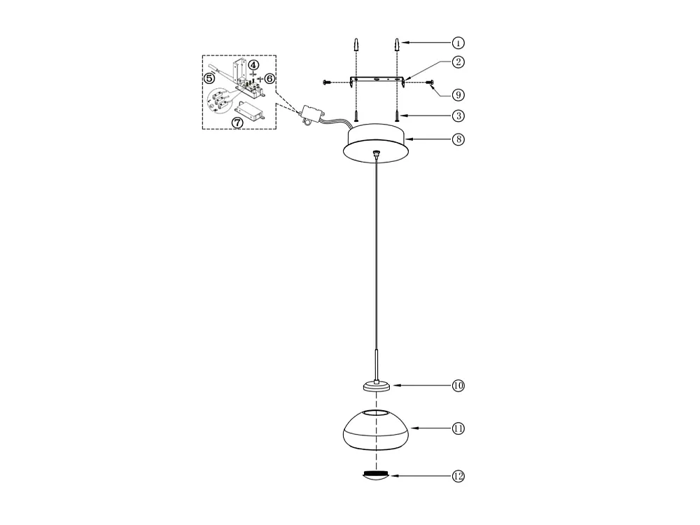 Arabella - Enkele hanglamp van Fabas Luce - 8W LED - Plafondlamp Diameter 14cm Wit