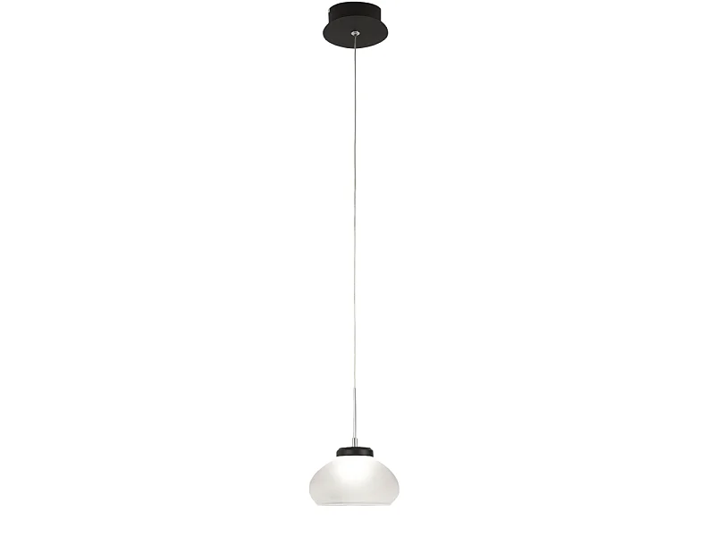 Arabella - Lampada a sospensione singola di Fabas Luce - Led 8W - Lampada da soffitto Diametro 14cm Bianca
