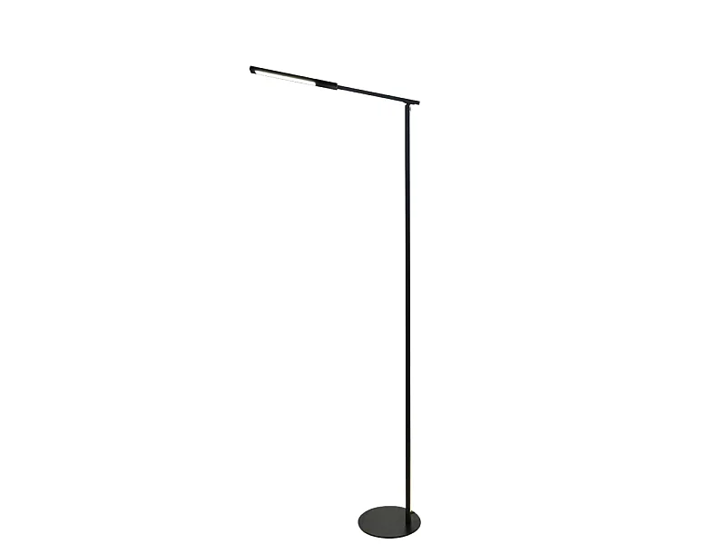 Ideal – Verstellbare schwarze LED-Stehleuchte aus Metall, H. 130 cm, Fabas Luce – Integriertes 10-W-LED-Licht, CCT (3000 K, 4000 K, 5000 K, 6000 K)