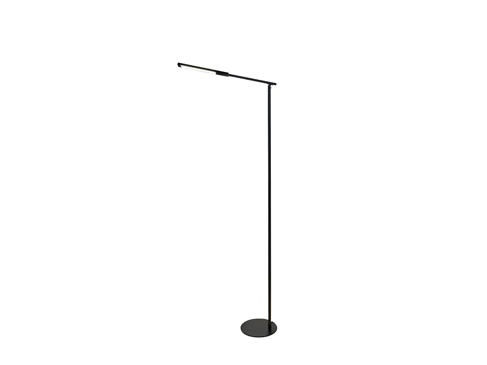 Ideal - Lampadaire LED noir orientable en métal H.130 cm Fabas Luce - Lumière LED 10W intégrée CCT (3000K 4000K 5000K 6000K)
