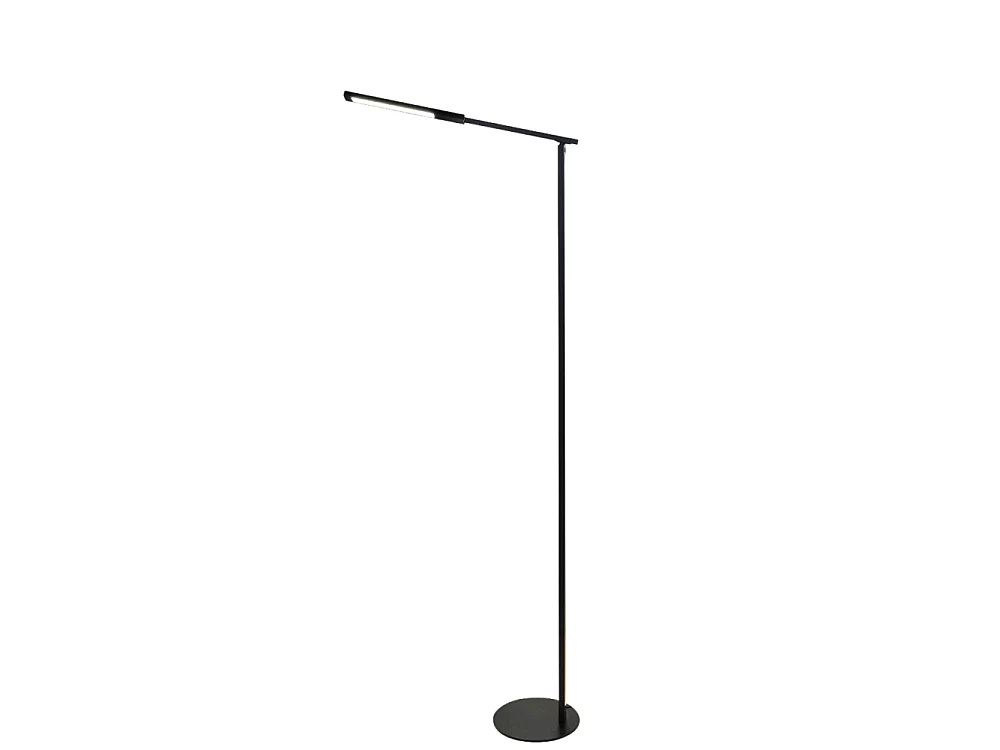 Ideal - Verstellbare schwarze LED-Stehleuchte aus Metall, H. 130 cm, Fabas Luce - Integriertes 10-W-LED-Licht, CCT (3000 K, 4000 K, 5000 K, 6000 K)