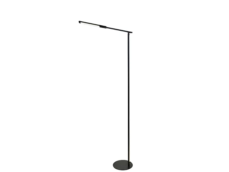 Ideal - Verstellbare schwarze LED-Stehleuchte aus Metall, H. 130 cm, Fabas Luce - Integriertes 10-W-LED-Licht, CCT (3000 K, 4000 K, 5000 K, 6000 K)