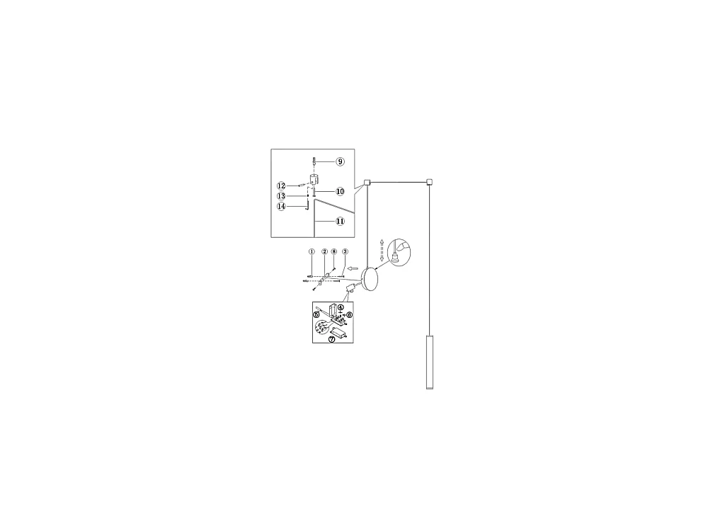 Prado mattweiße dezentrale Pendelleuchte - Fabas Luce - 6,5 W dimmbare LED - Dezentrale Montage