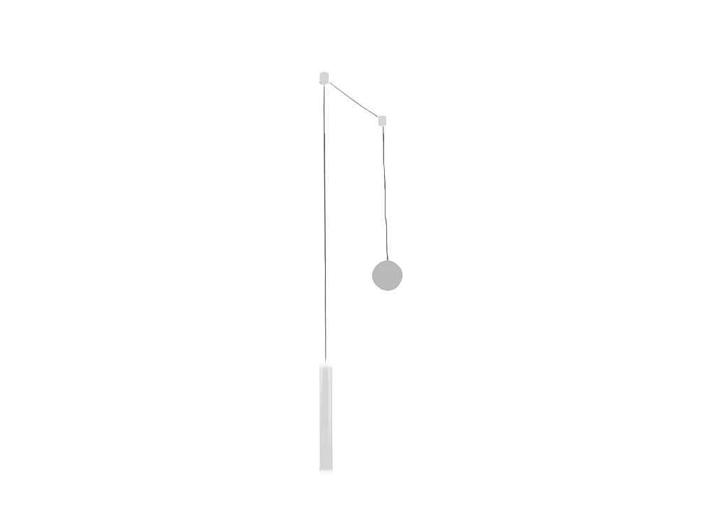 Prado mattweiße dezentrale Pendelleuchte - Fabas Luce - 6,5 W dimmbare LED - Dezentrale Montage