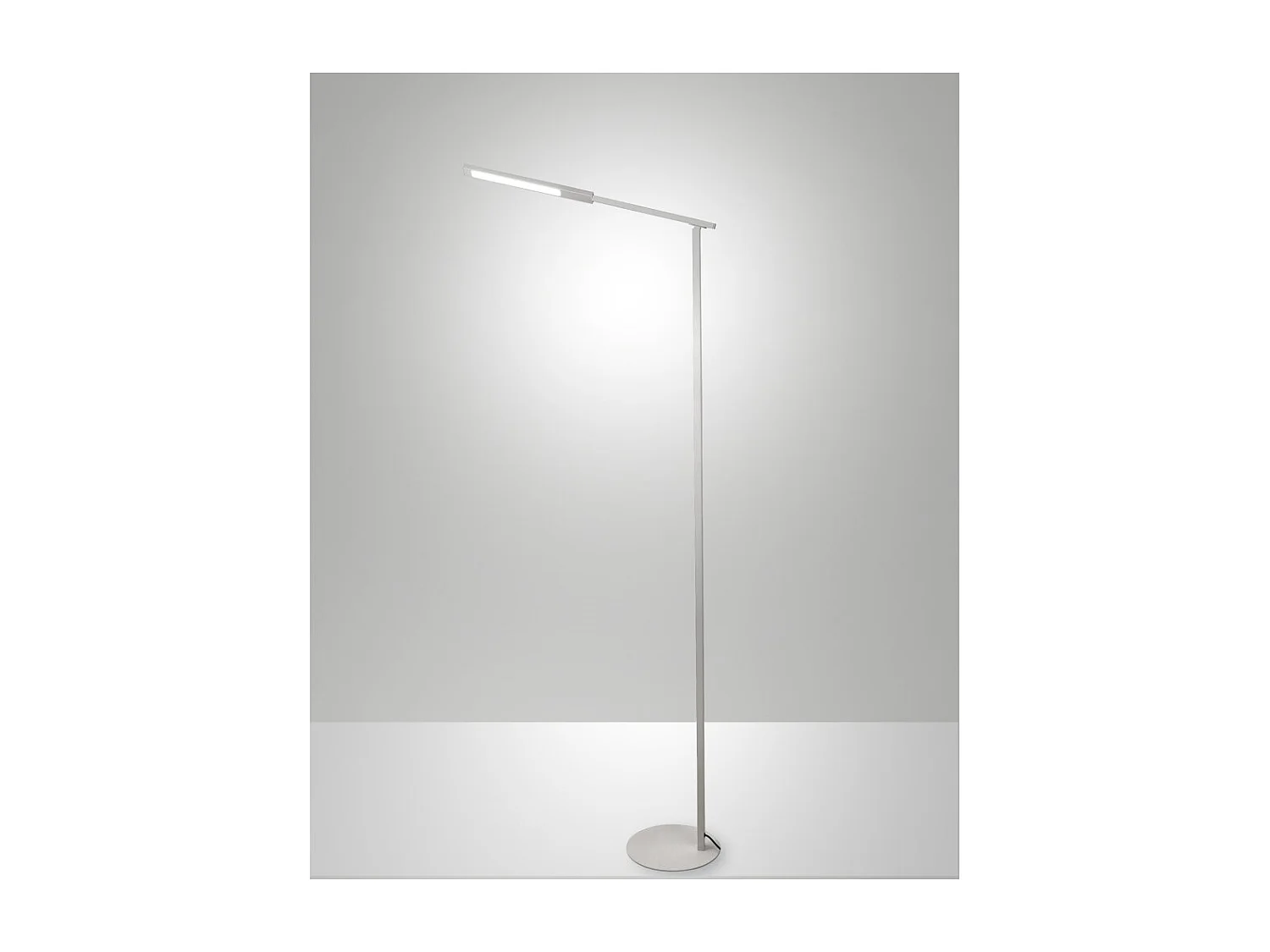 Ideal - Verstellbare weiße LED-Stehleuchte aus Metall, H. 130 cm, Fabas Luce - Integriertes 10-W-LED-Licht, CCT (3000 K, 4000 K, 5000 K, 6000 K)