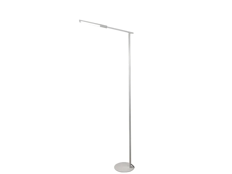 Ideal - Verstellbare weiße LED-Stehleuchte aus Metall, H. 130 cm, Fabas Luce - Integriertes 10-W-LED-Licht, CCT (3000 K, 4000 K, 5000 K, 6000 K)
