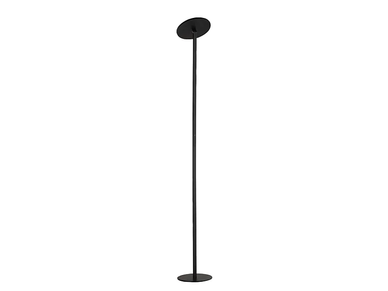 Regina – Runde, verstellbare LED-Stehleuchte aus schwarzem Metall, H. 180 cm, Fabas Luce – Integriertes 35-W-LED-Licht, CCT (3000 K – 6000 K)