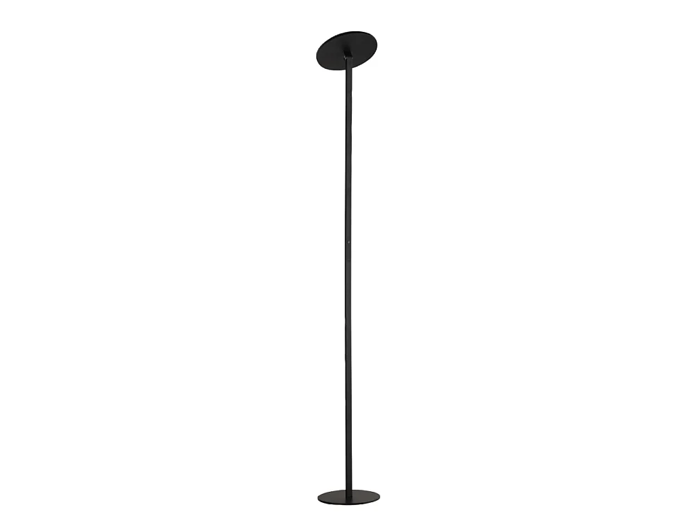 Regina - Ronde zwarte verstelbare metalen LED vloerlamp H.180 cm Fabas Luce - Geïntegreerde 35W LED-lamp CCT (3000K-6000K)