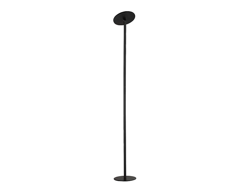 Regina - Runde, verstellbare LED-Stehleuchte aus schwarzem Metall, H. 180 cm, Fabas Luce - Integriertes 35-W-LED-Licht, CCT (3000 K - 6000 K)