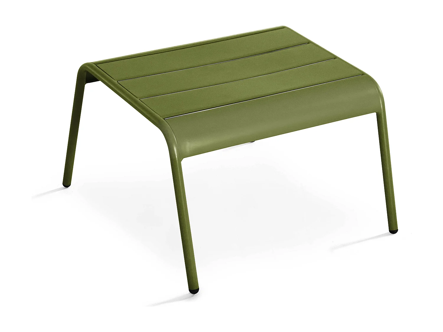 Lot de 2 fauteuils relax avec repose-pieds en métal Vert Kaki - Palavas