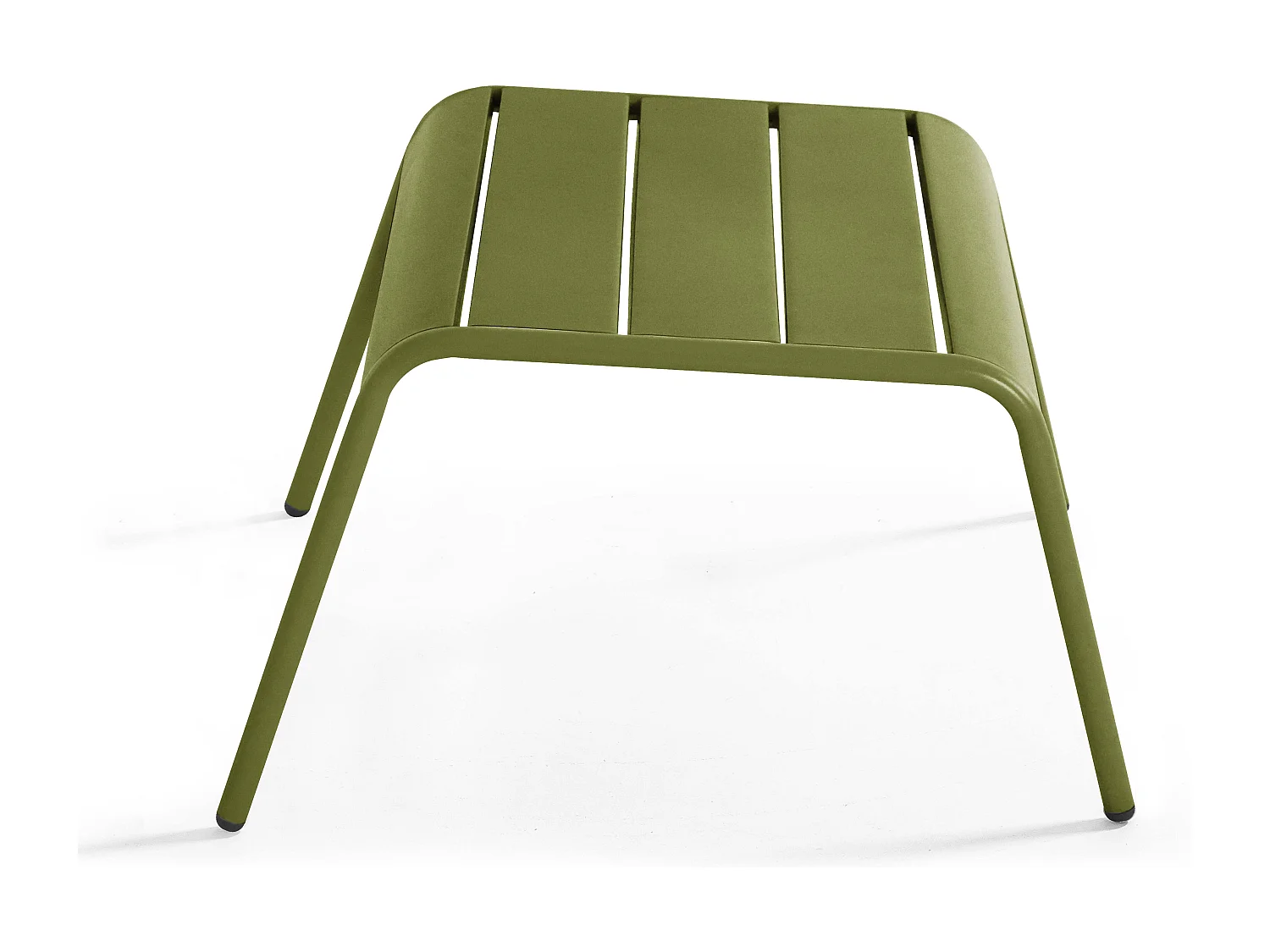 Lot de 2 fauteuils relax avec repose-pieds en métal Vert Kaki - Palavas