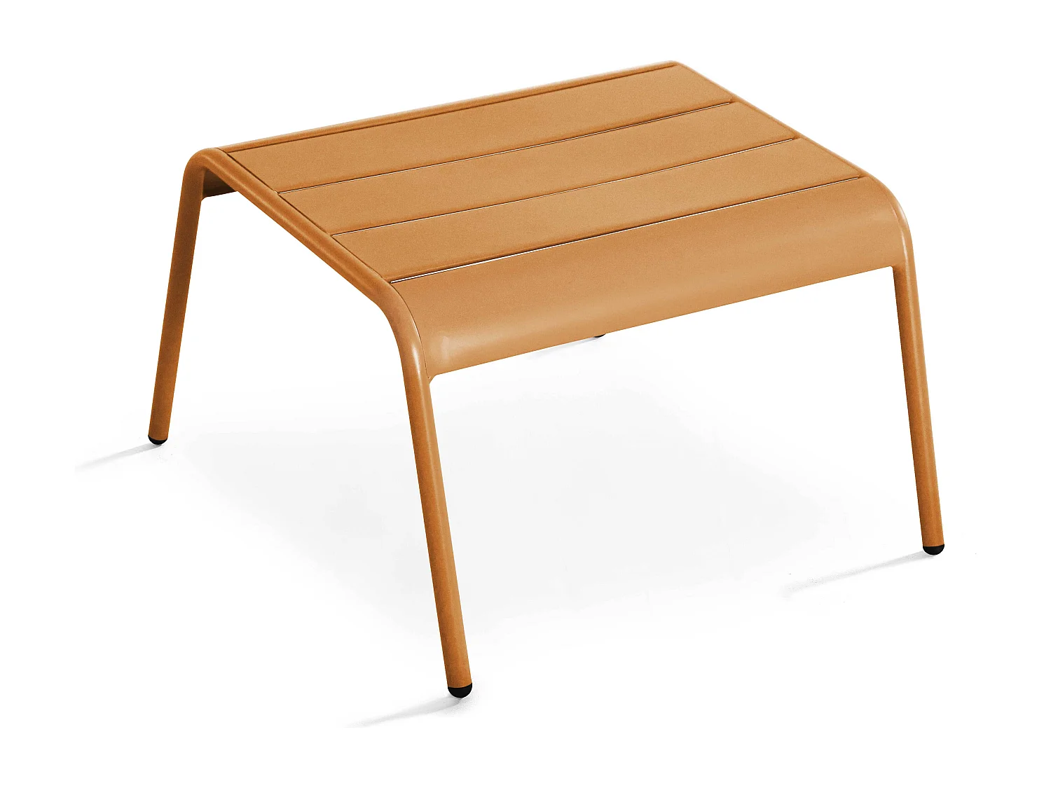 Set van 2 karamelkleurige metalen relaxfauteuils met voetensteun