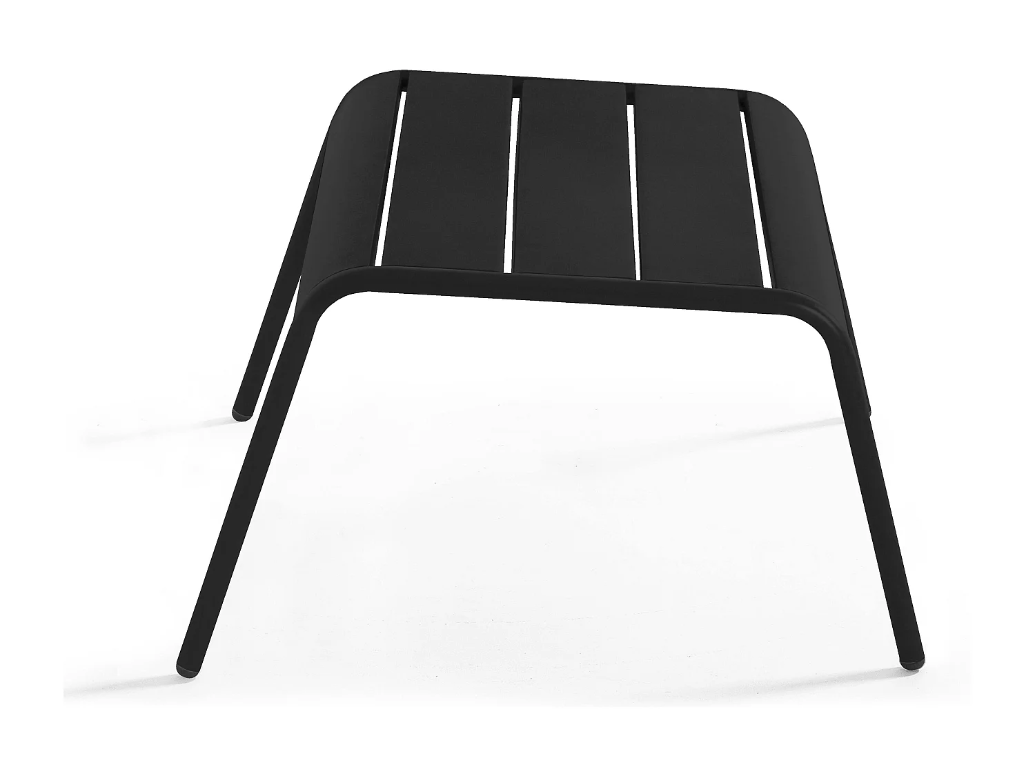 Lot de 2 fauteuils relax avec repose-pieds en métal Noir - Palavas