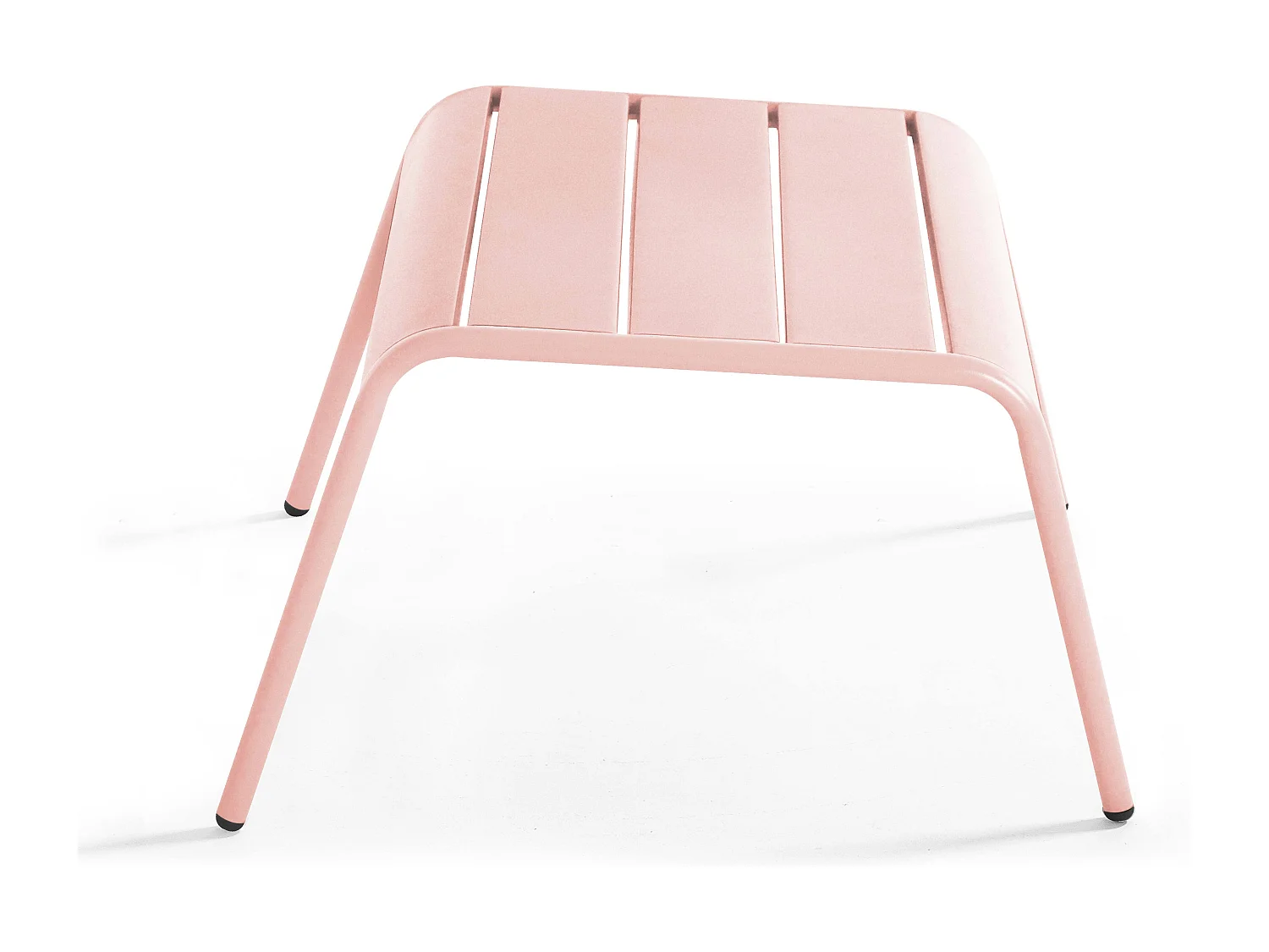 Lot de 2 fauteuils relax avec repose-pieds en métal Rose poudré - Palavas
