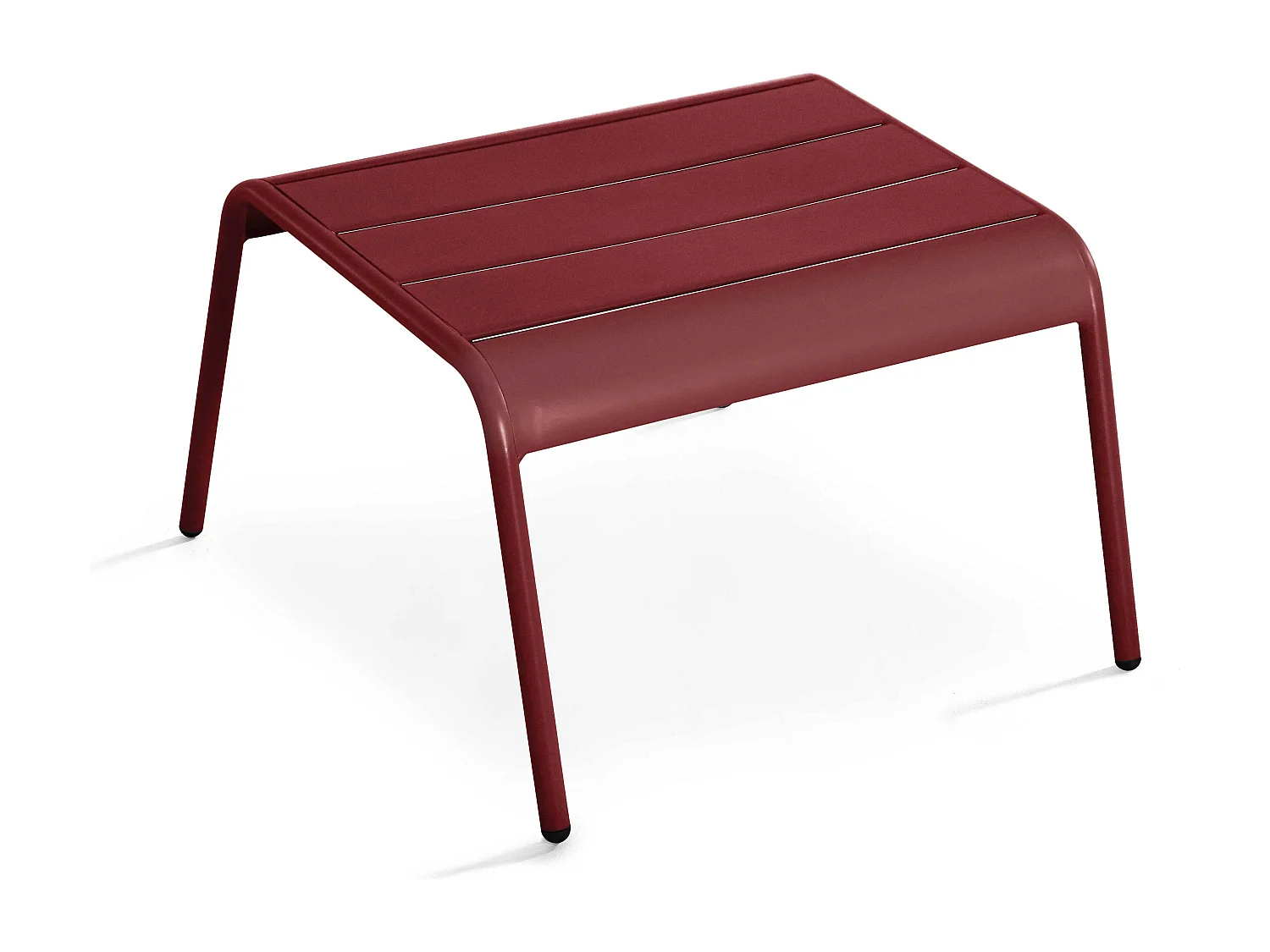 Set van 2 paarse metalen relaxfauteuils met voetensteun