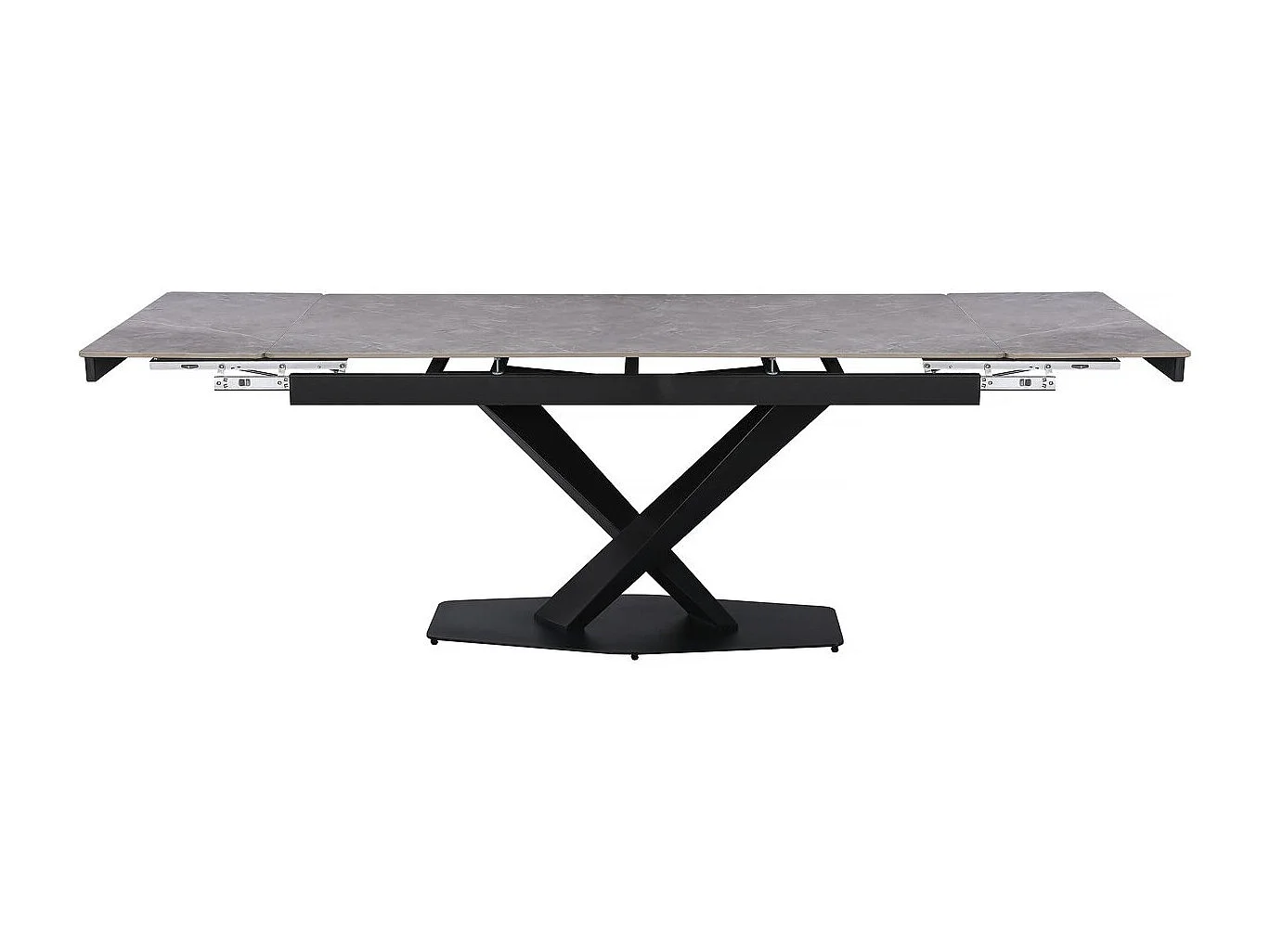 Table à manger extensible en céramique 6 à 10 personnes "Silence" - Gris marbré